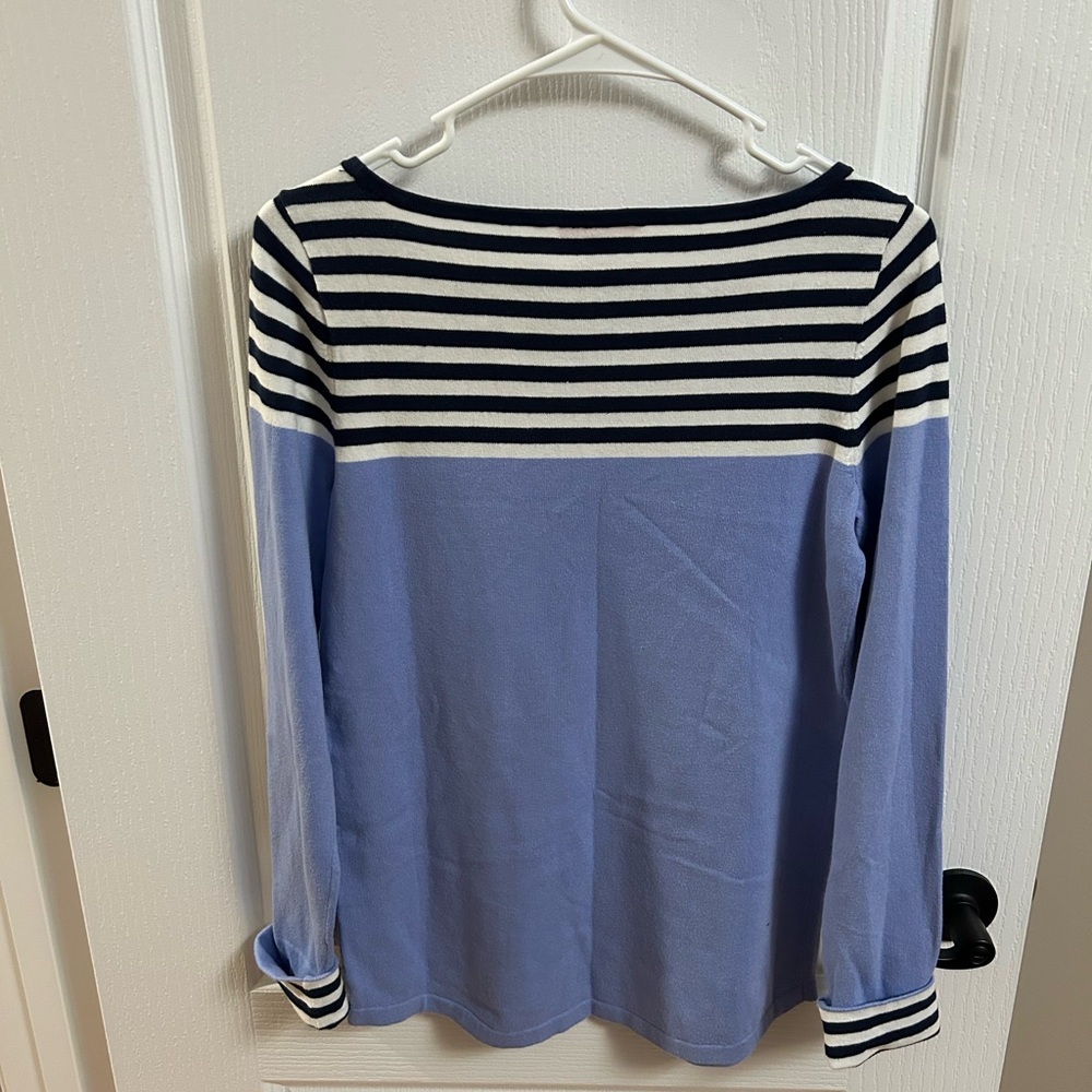 Lilly Pulitzer Navy and Cream Striped Top